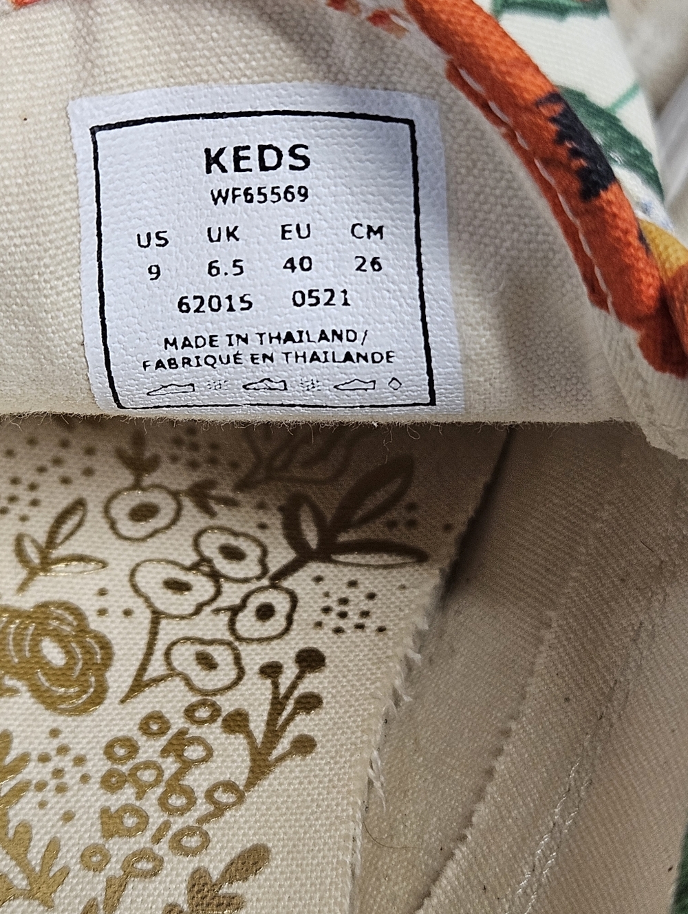 Keds Rifle Paper Co Champion Low Profile Floral Garden Canvas Lace Up Sneakers - Picture 10 of 10